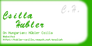 csilla hubler business card