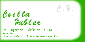 csilla hubler business card